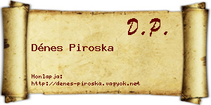 Dénes Piroska névjegykártya